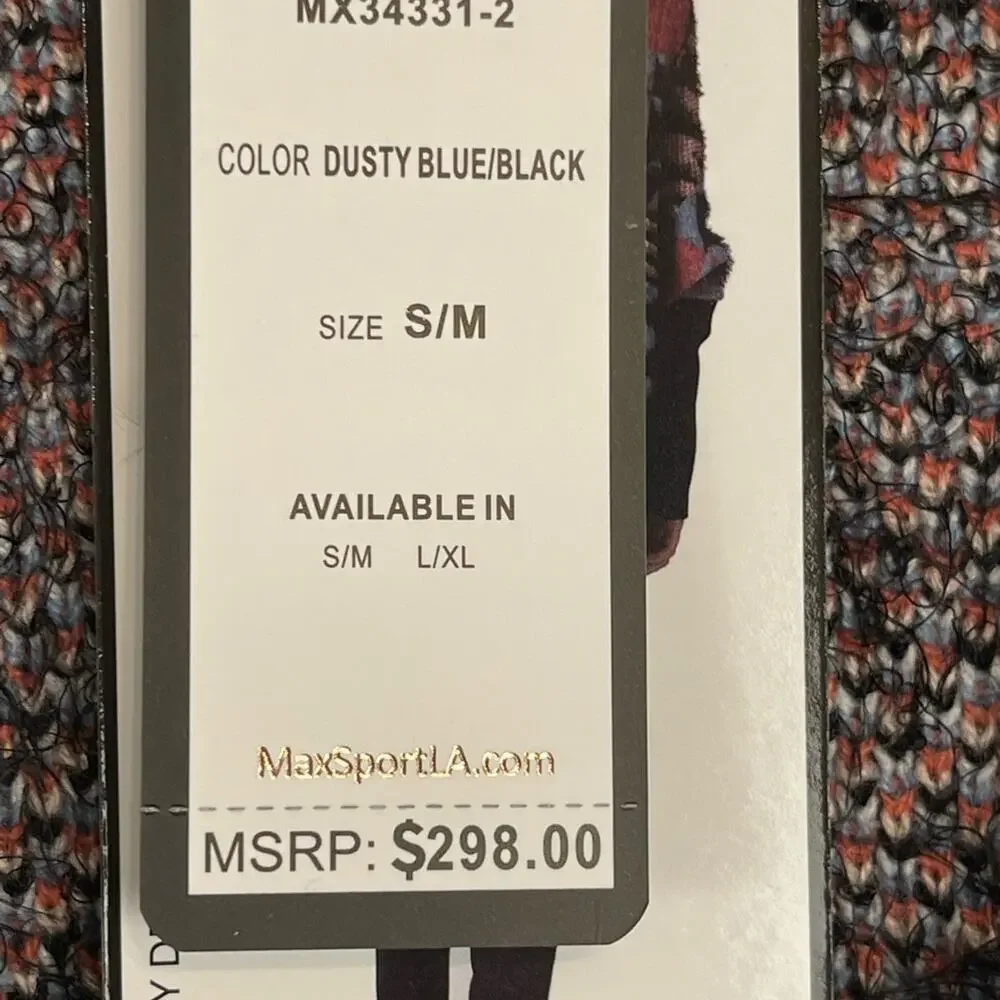 MaxSport Southwest Design Open Front Fuzzy Cardigan Sweater Top Women's S/M NWT - Picture 9 of 13